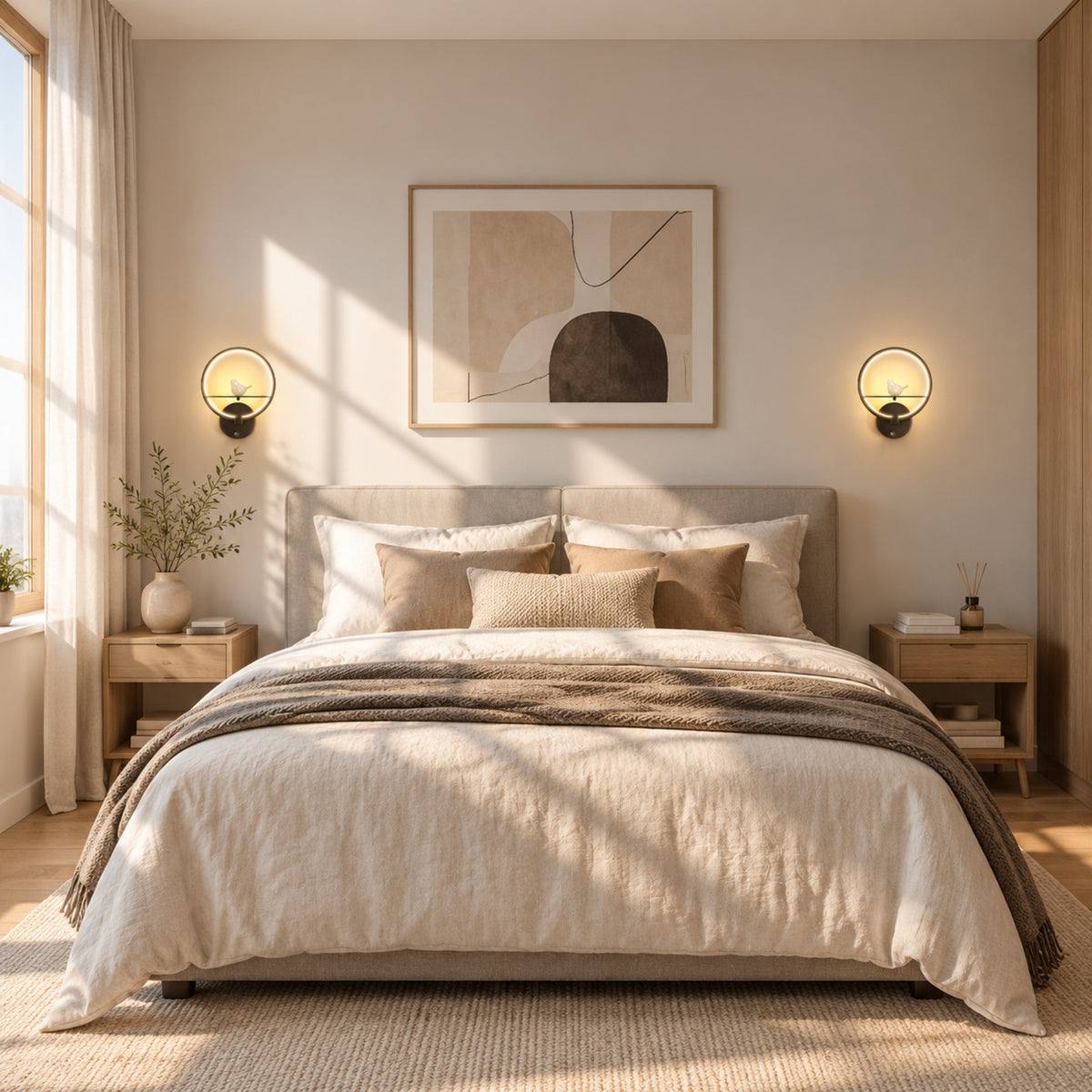 applique murale chambre duo noire oiseau lumineux led