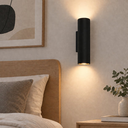 applique murale chambre noire avec cadre et plante design epure