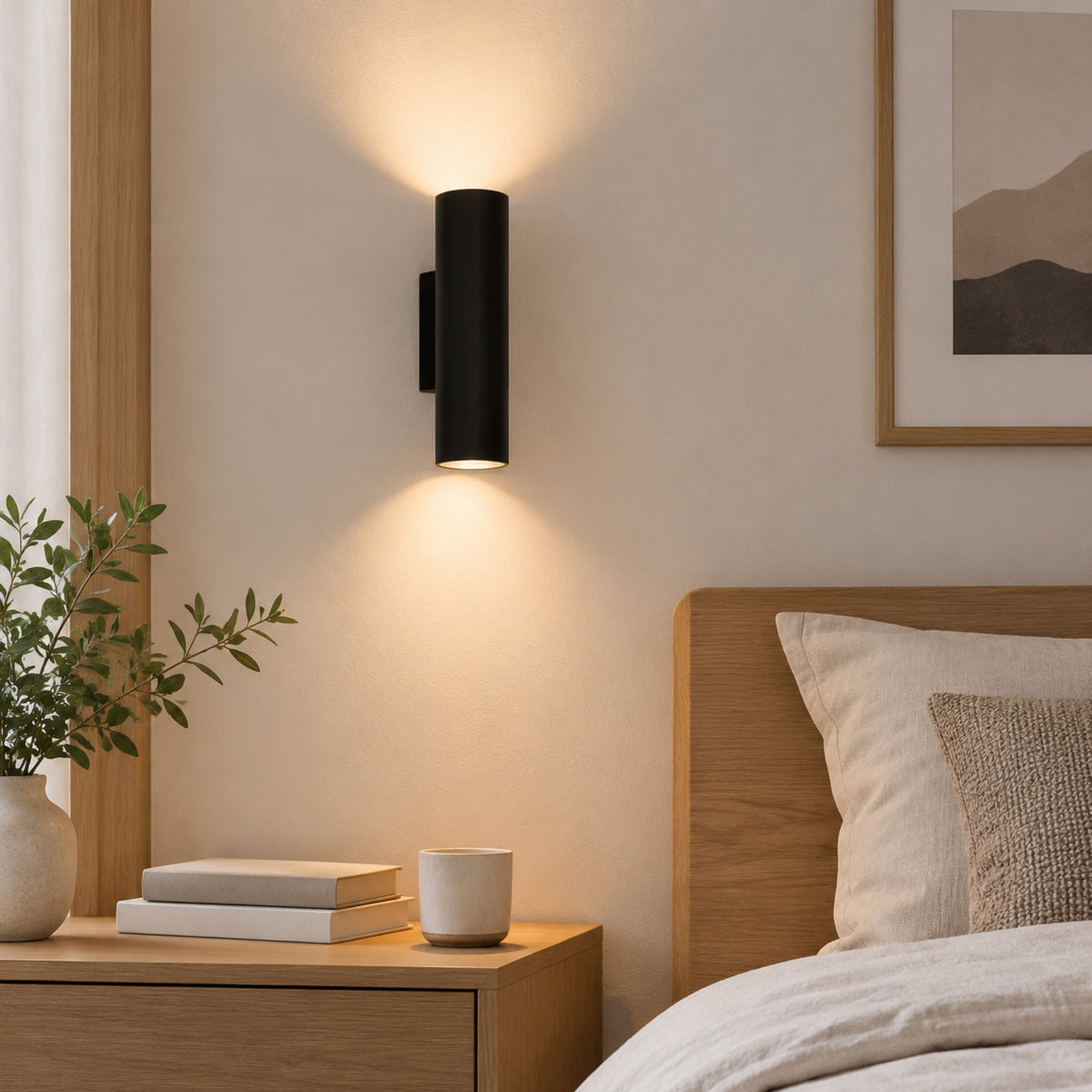 applique murale chambre noire dussus chevet design epure