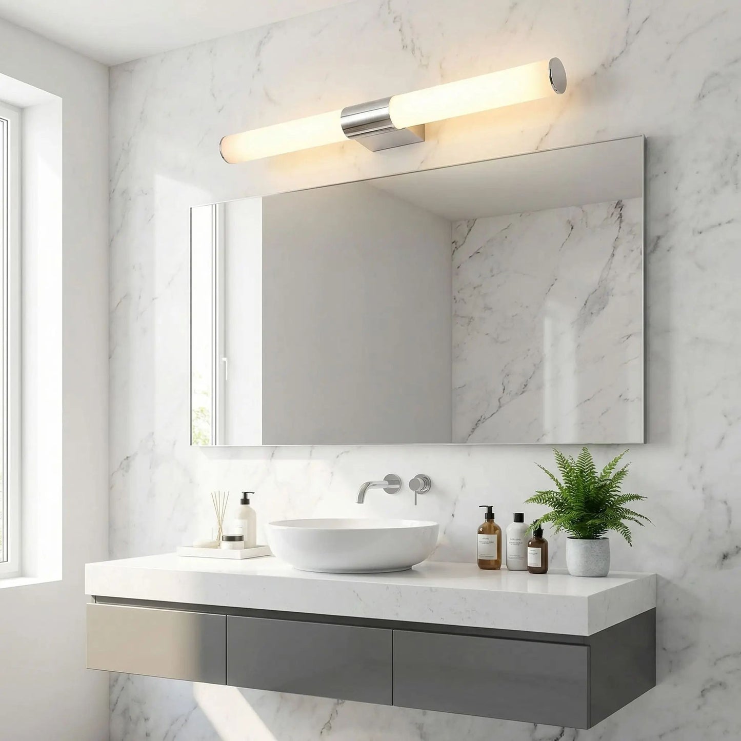 applique murale pour salle de bain au dessus miroir