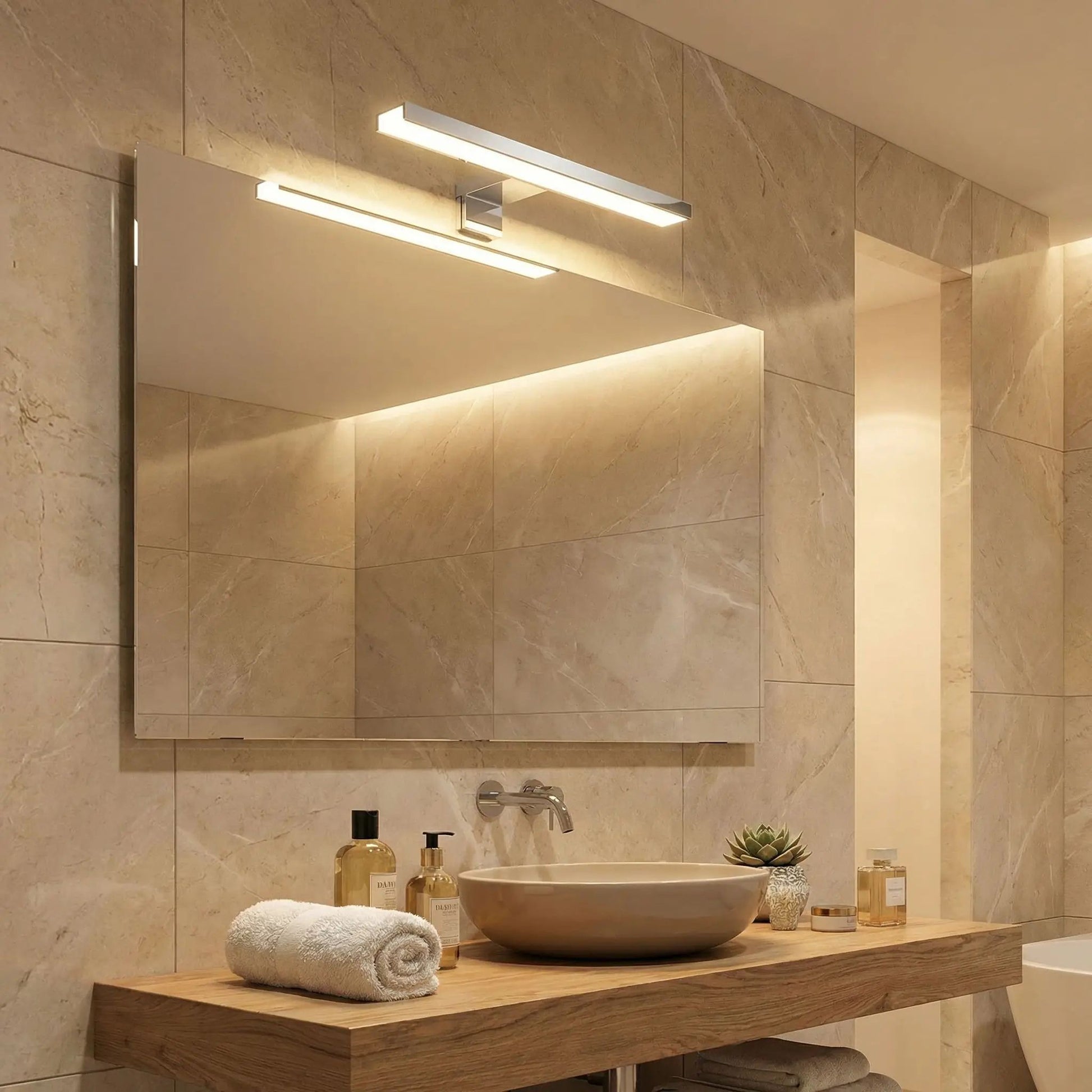 applique murale pour salle de bain dessus miroir led ip44 anti buee