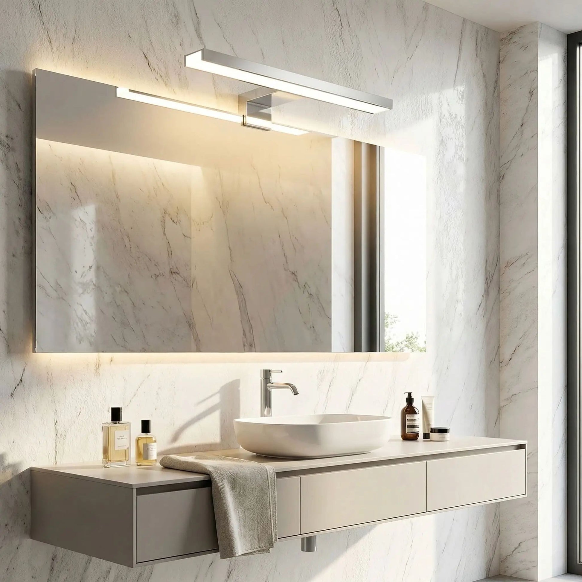 applique murale pour salle de bain fixation miroir led ip44 anti buee