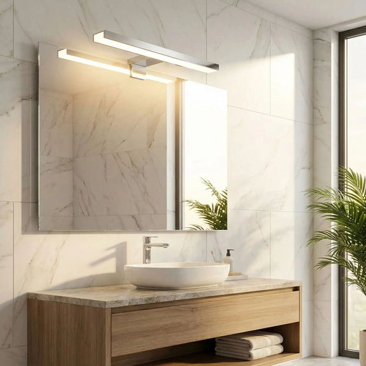 applique murale pour salle de bain fixe miroir rectangle led ip44 anti buee