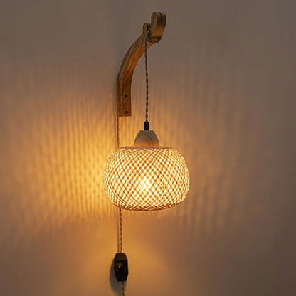 Applique murale rotin