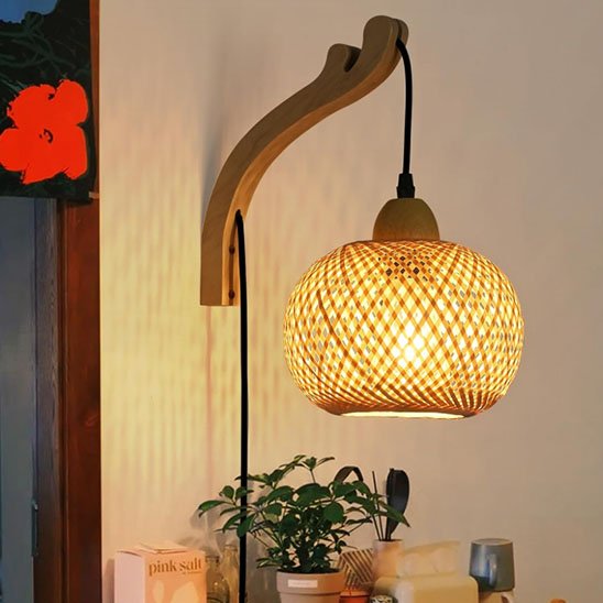 Applique murale rotin