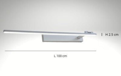 applique murale salle de bain 100 cm blanc