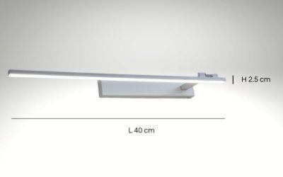 applique murale salle de bain 40 cm blanc