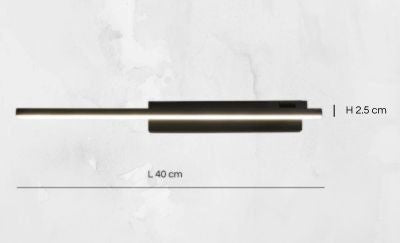 applique murale salle de bain 40 cm noir