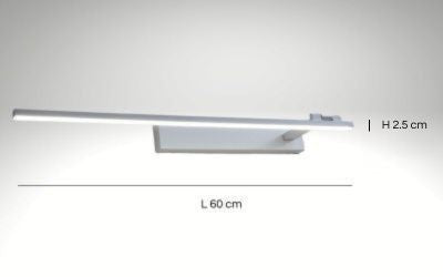 applique murale salle de bain 60 cm blanc