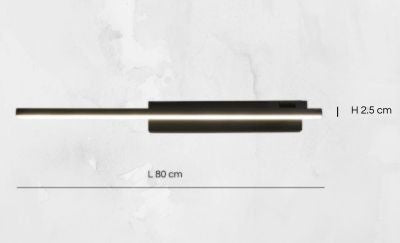 applique murale salle de bain 80 cm noir