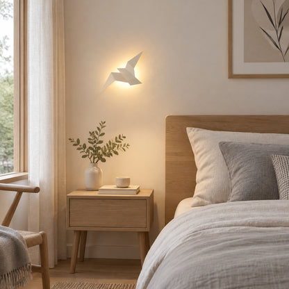 applique pour chambre blanche cote fenetre origami design led