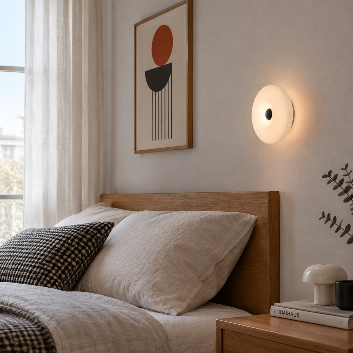 applique pour chambre blanche murale beigne design 2 en 1