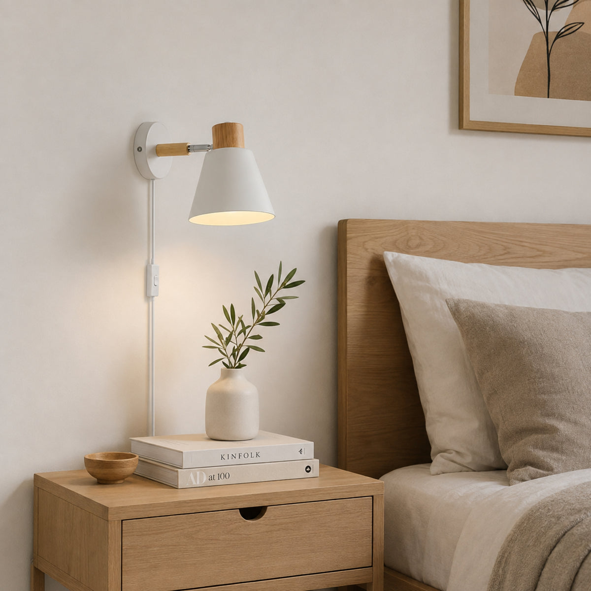 applique pour chambre blanche orientable scandinave