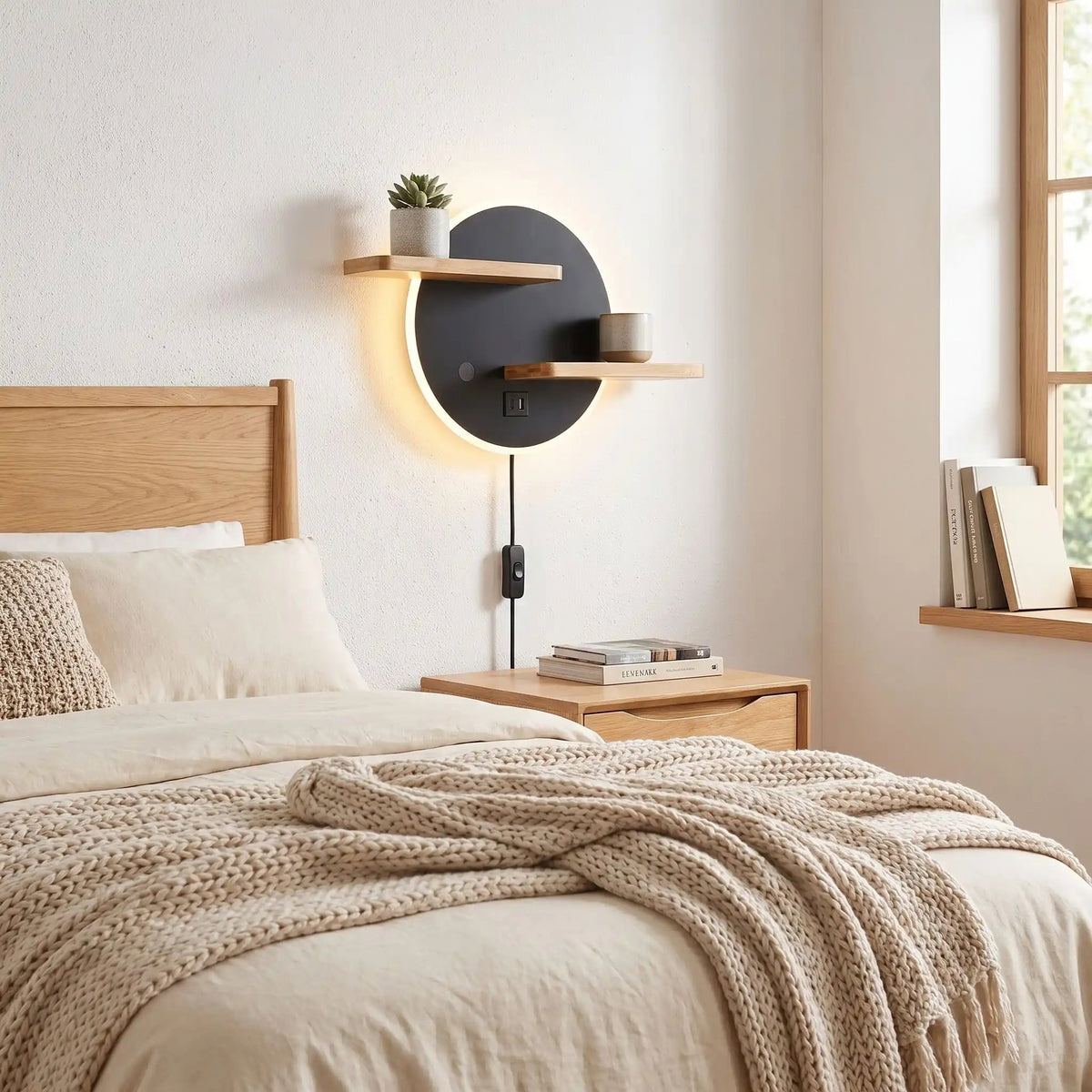 applique pour chambre couleur noire scandia port usb