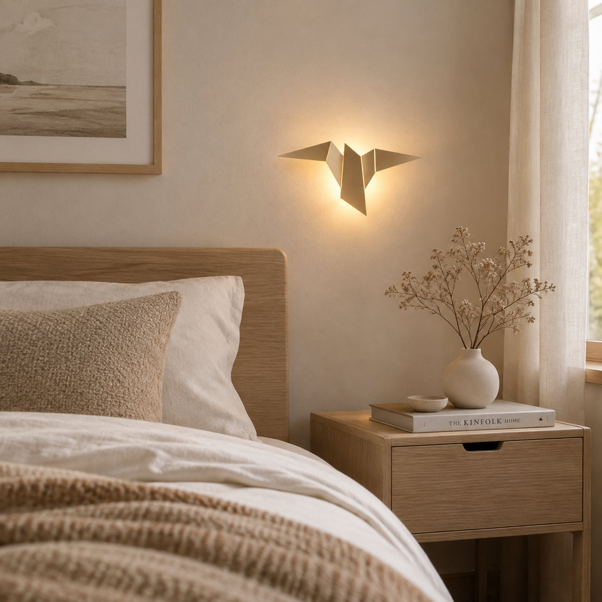 applique pour chambre doree origami design led