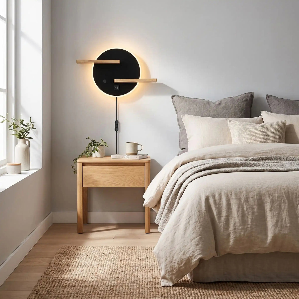 applique pour chambre noir scandia port usb