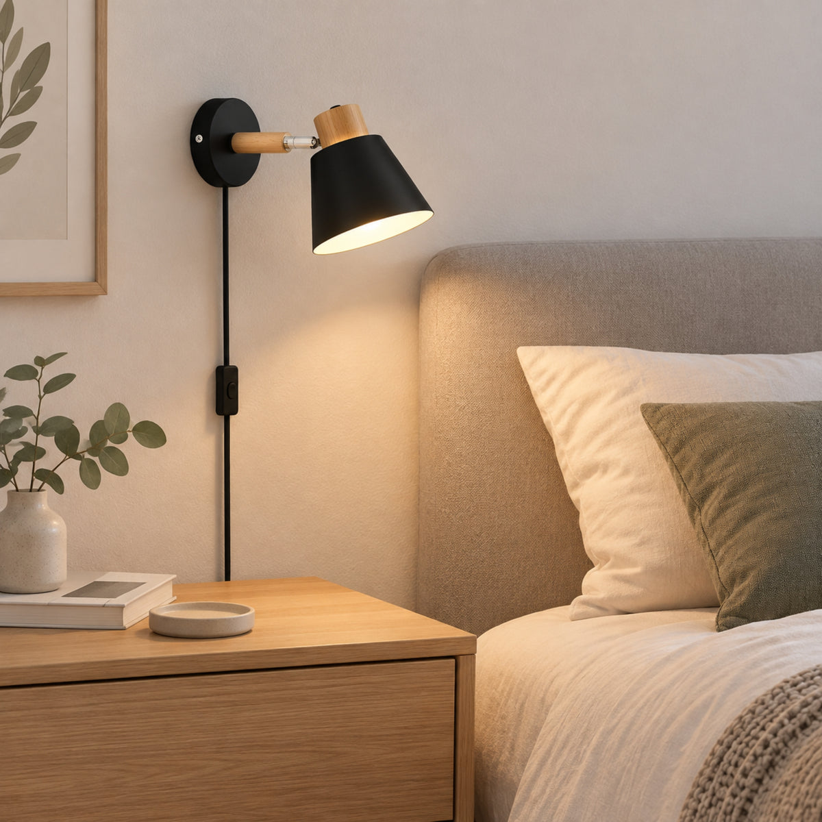 applique pour chambre noire cote lit orientable scandinave