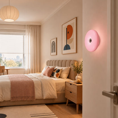 applique pour chambre rose vue droit beigne design 2 en 1