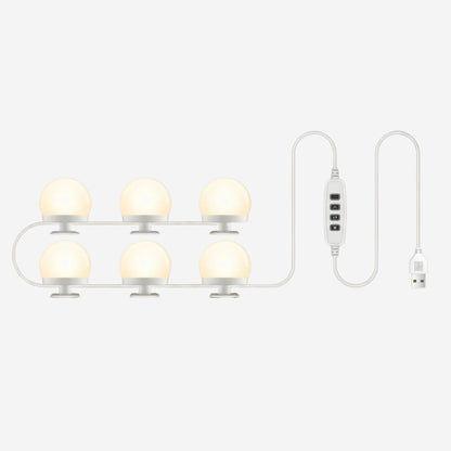 applique pour salle de bain 6 ampoules variante produit led hollywood