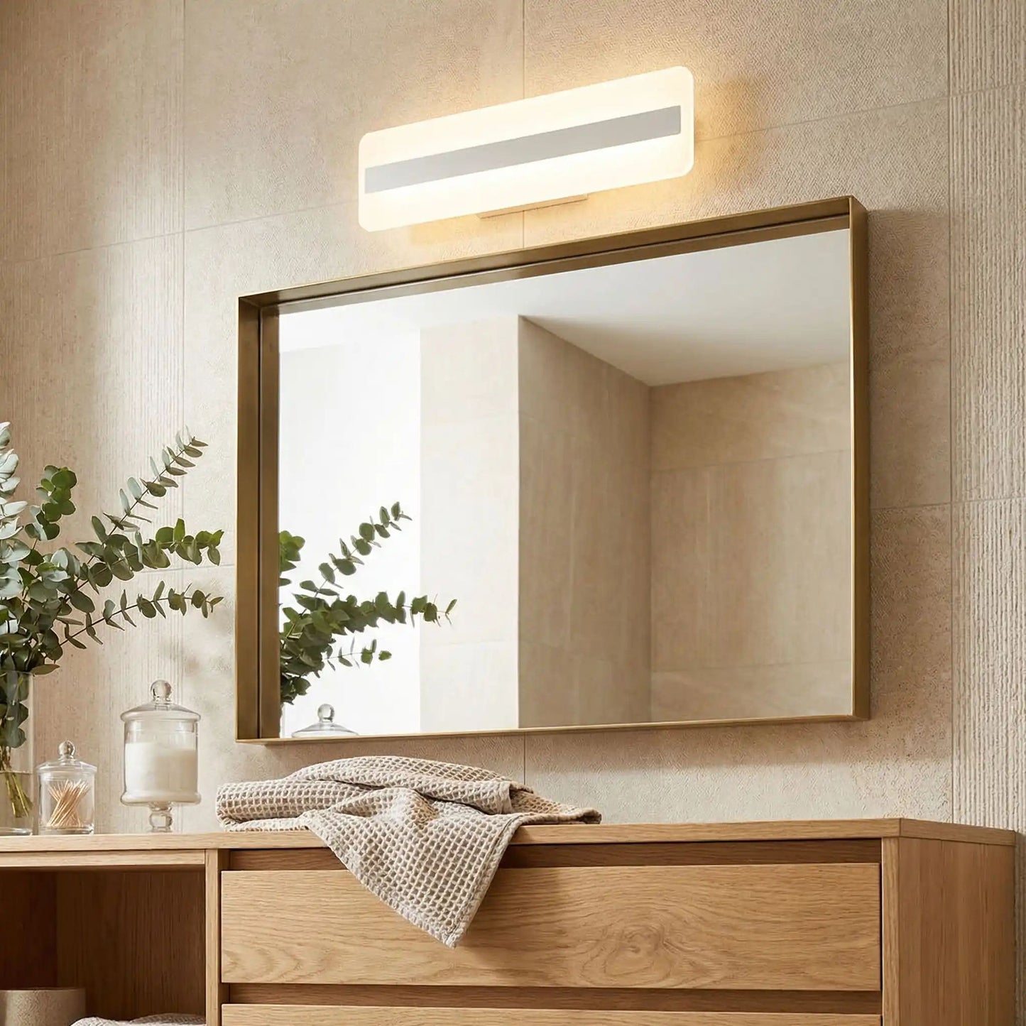 applique pour salle de bain 60 cm large 15 cm haut design nordique led