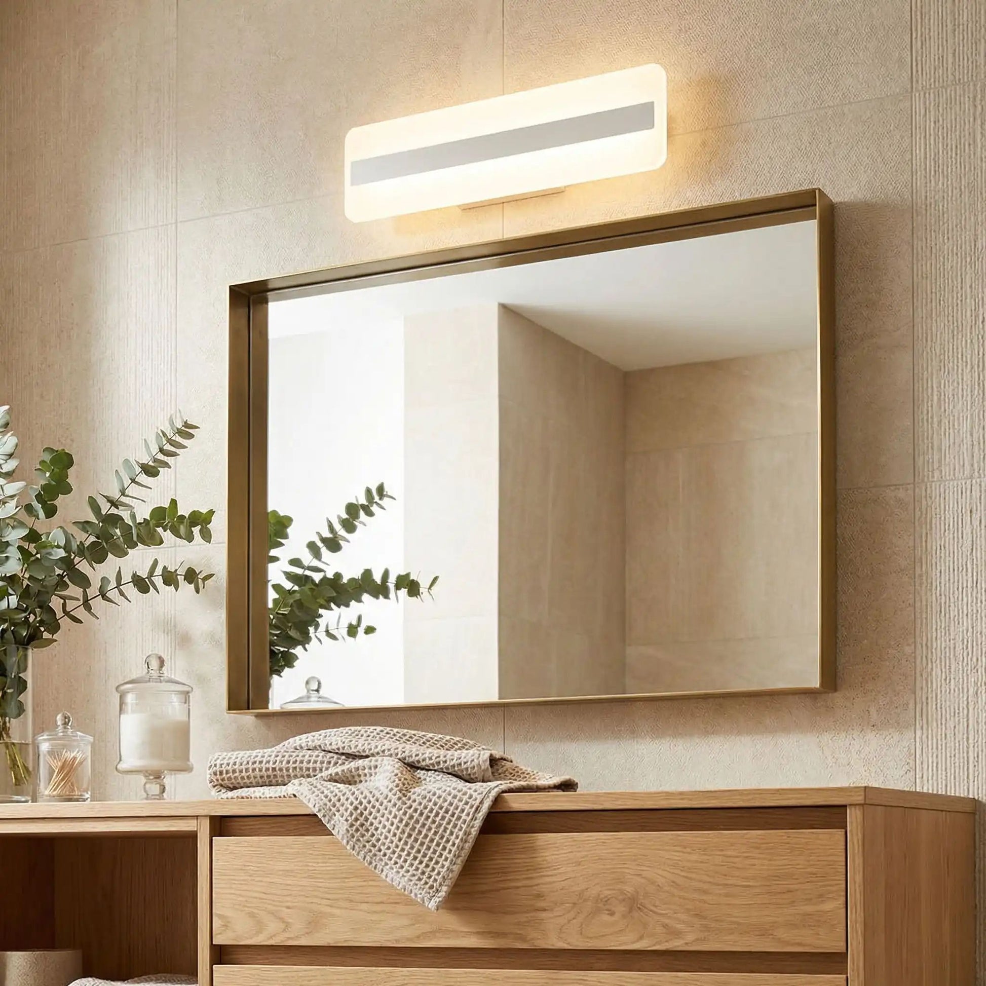 applique pour salle de bain 60 cm large 15 cm haut design nordique led