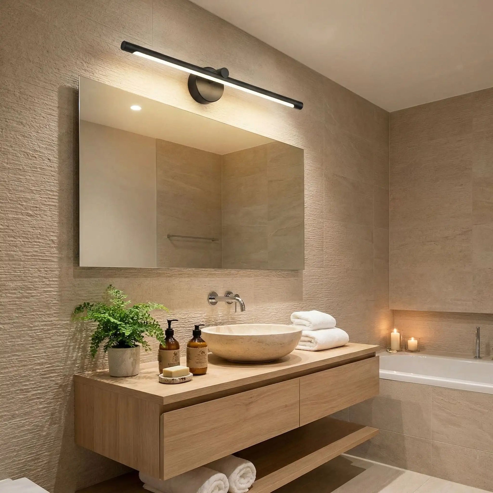 applique pour salle de bain aucun interrupteur au dessus miroir rectangle