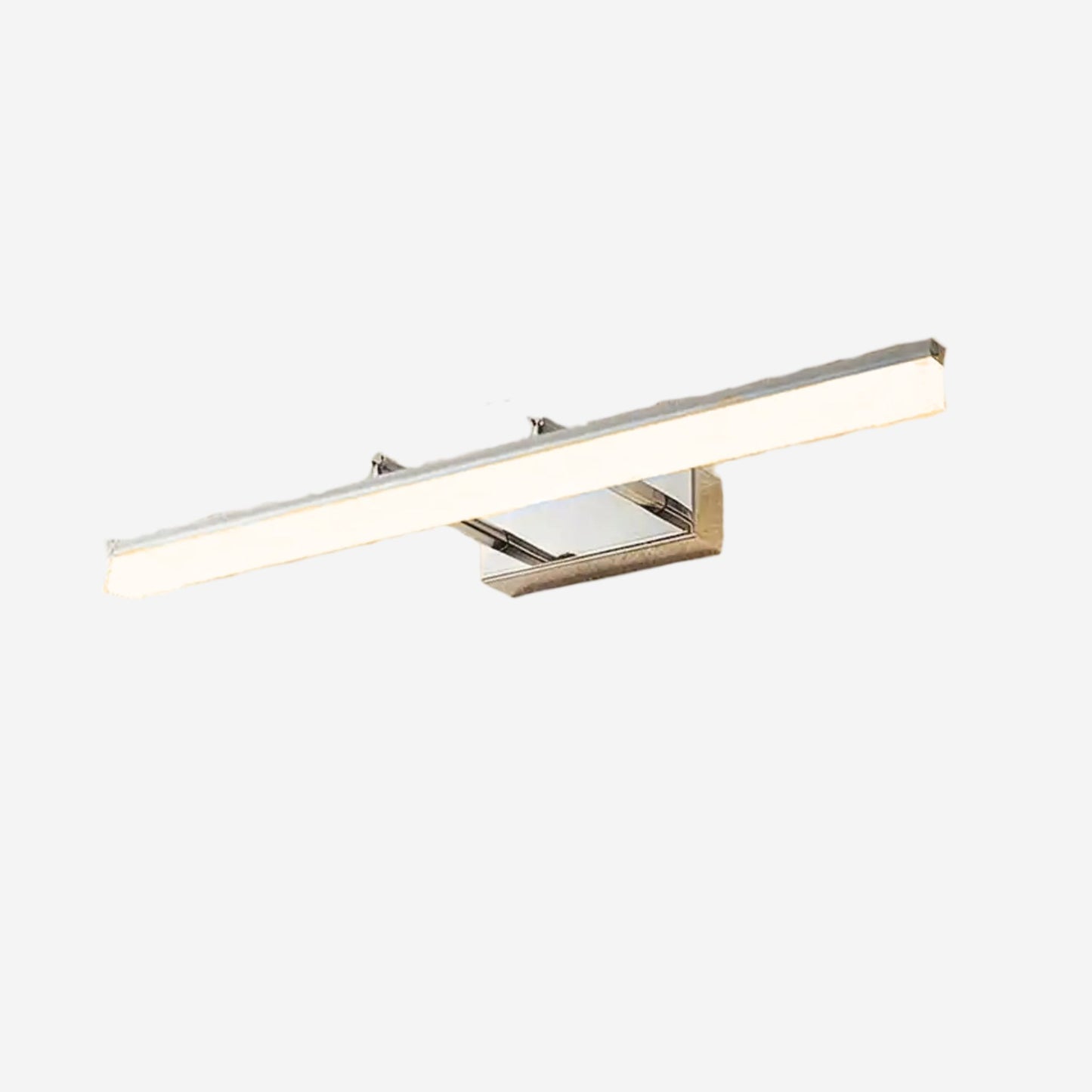 applique pour salle de bain couleur argent blanc chaud led modulable