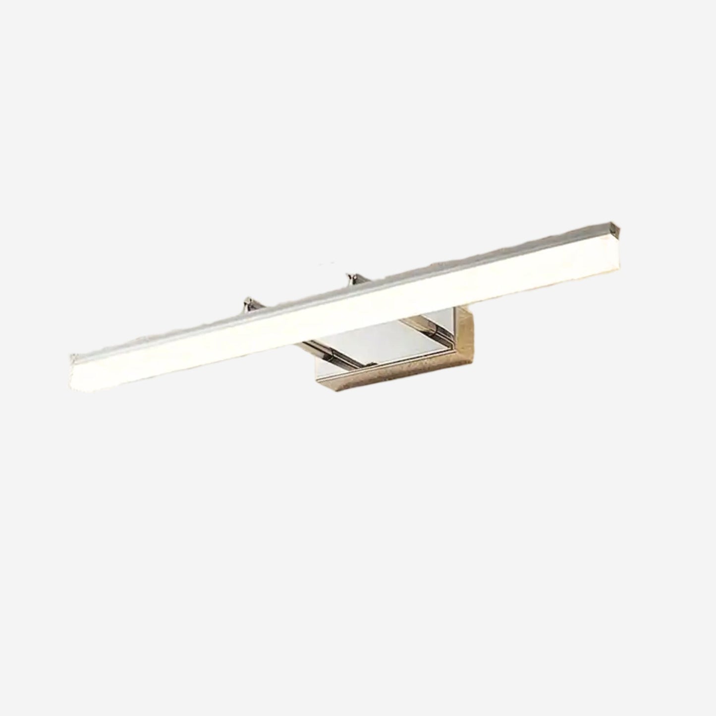 applique pour salle de bain couleur argent blanc neutre led modulable