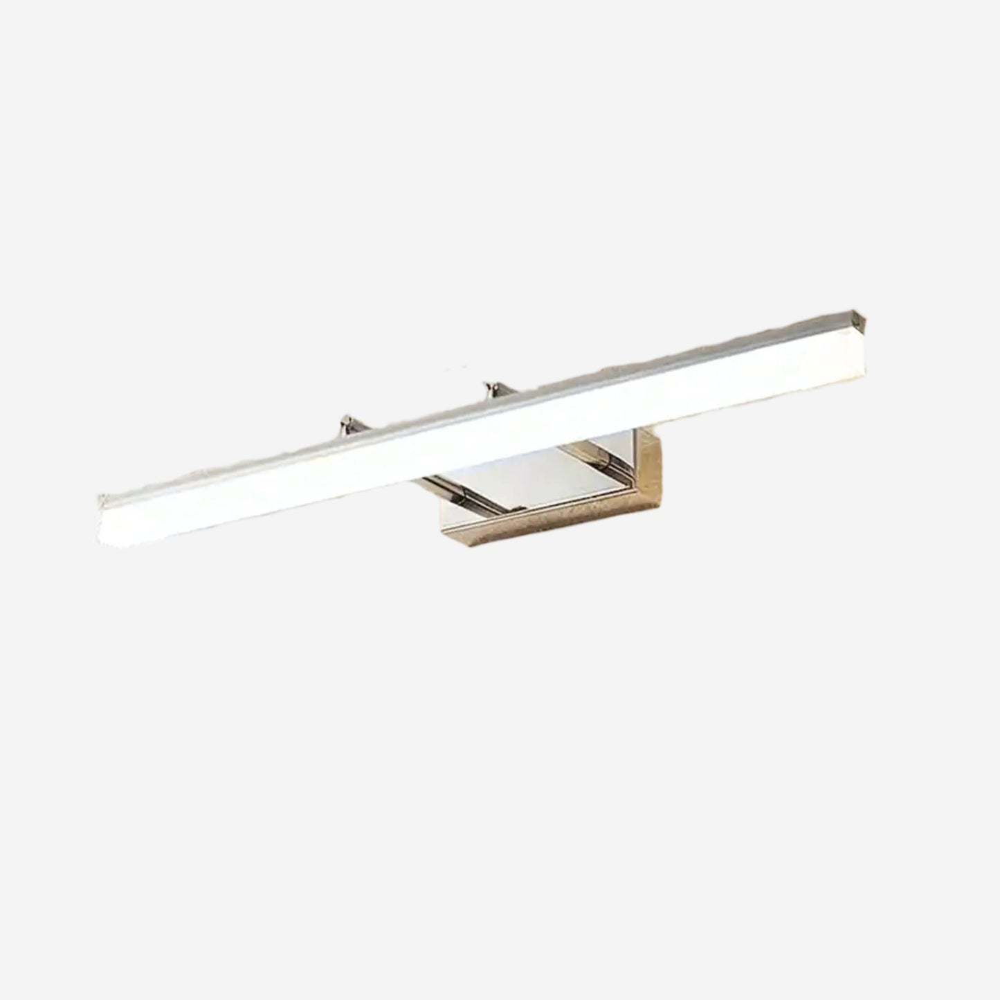 applique pour salle de bain couleur argent tricolor led modulable