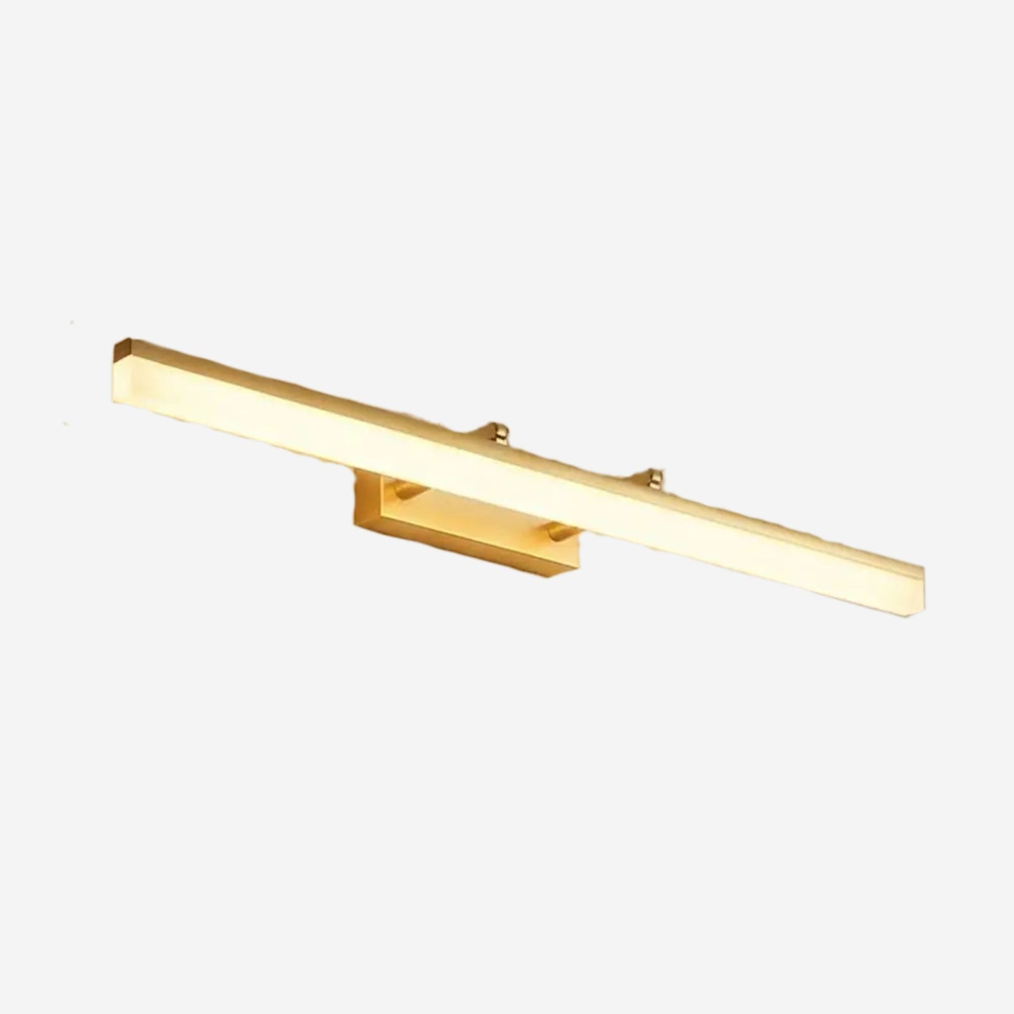 applique pour salle de bain couleur or blanc chaud led modulable