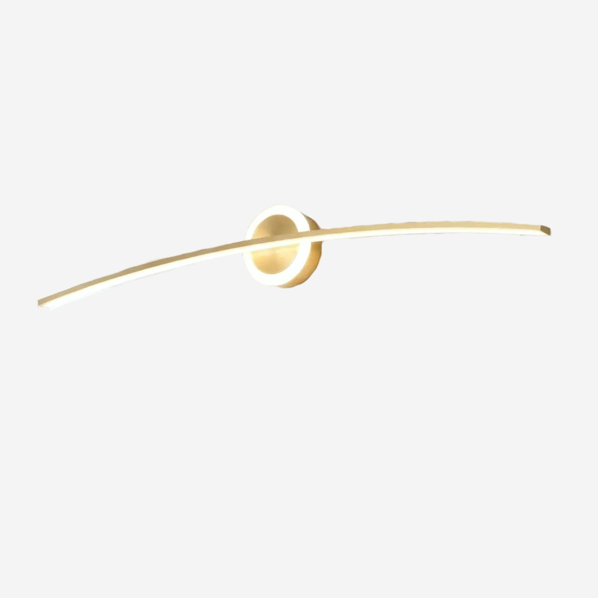 applique pour salle de bain couleur or tricolor led incurve moderne