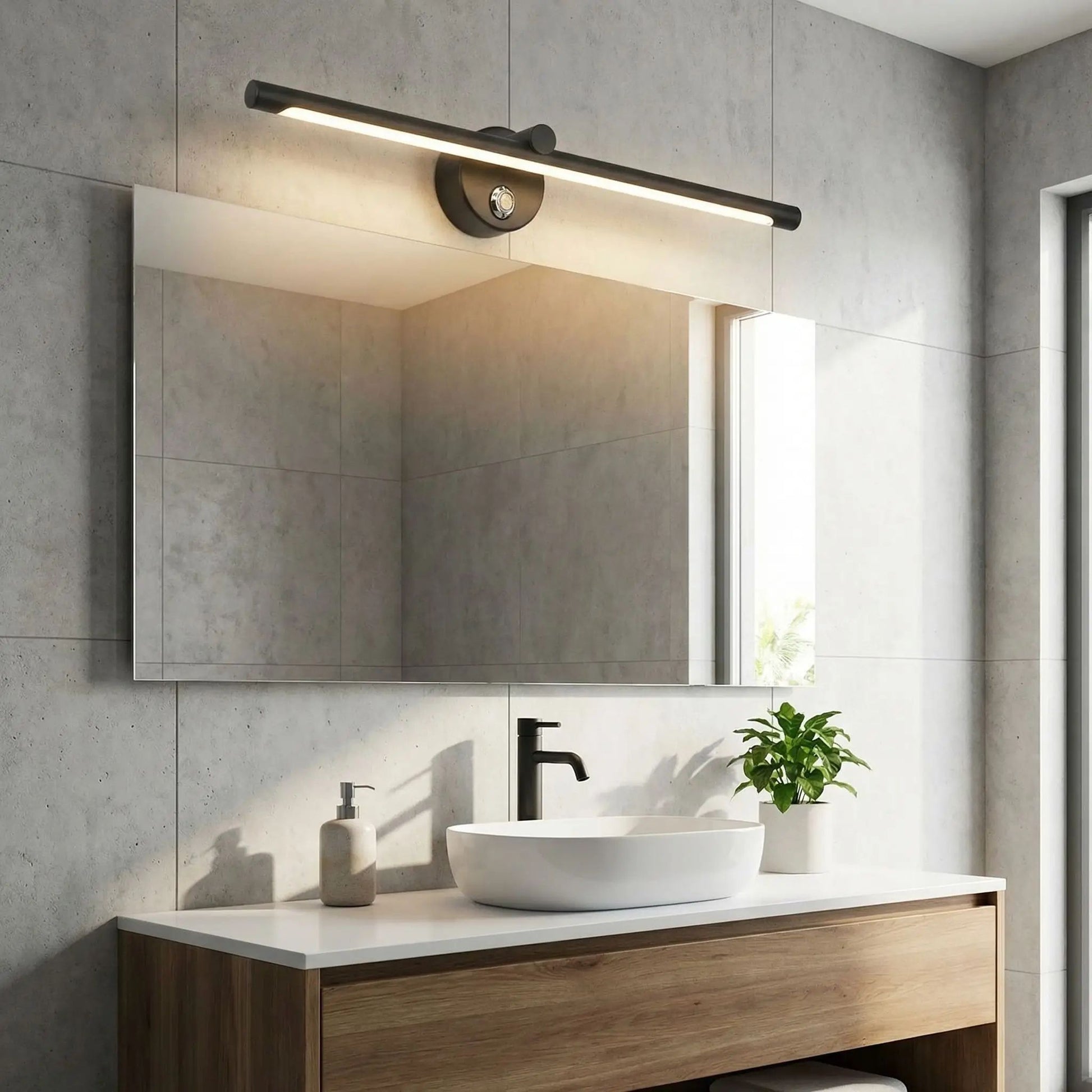 applique pour salle de bain noir dimmable au dessus miroir 4 modeles pratique