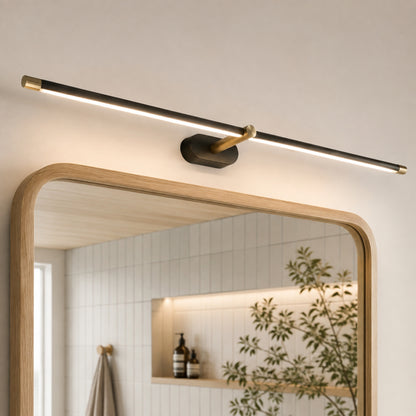 applique pour salle de bain noire miroir encadre scandinave