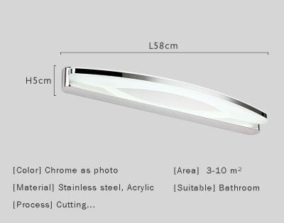 applique salle de bain 58 cm blanc froid