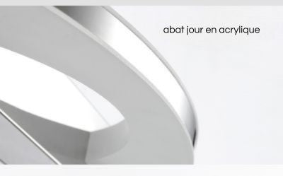 applique salle de bain abat jour acrylique