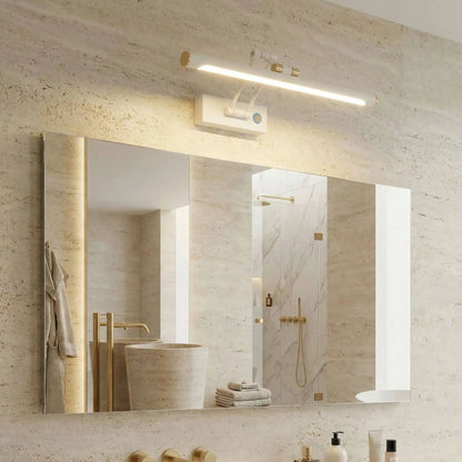 applique salle de bain blanc tricolor dimmable au dessus miroir led ajustable 180