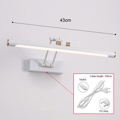 applique salle de bain blanche 43 cm eu plug