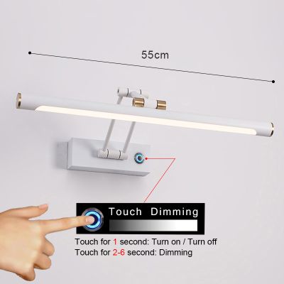 applique salle de bain blanche 55 cm dimmable