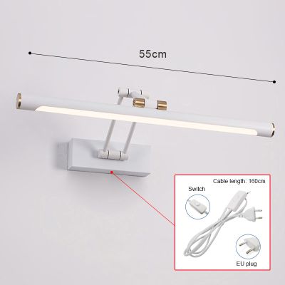 applique salle de bain blanche 55 cm eu plug