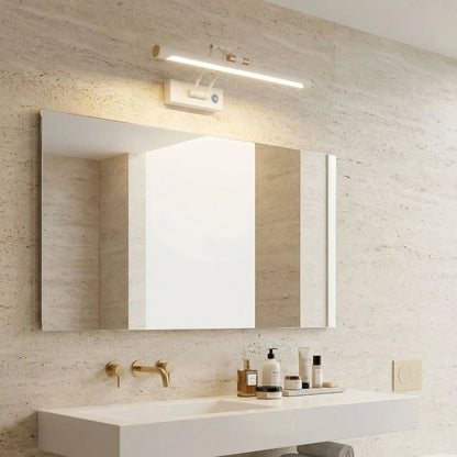 applique salle de bain couleur blanc au dessus miroir tricolor dimmable led ajustable 180