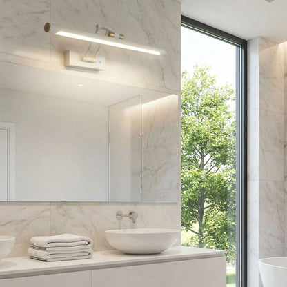 applique salle de bain couleur blanc tricolor dimmable au dessus miroir led ajustable 180