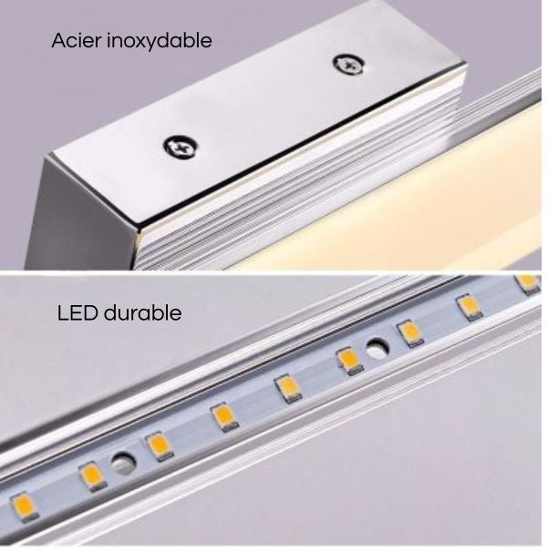 applique salle de bain detail materiaux