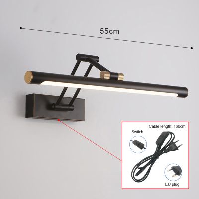 applique salle de bain noir 55 cm eu plug