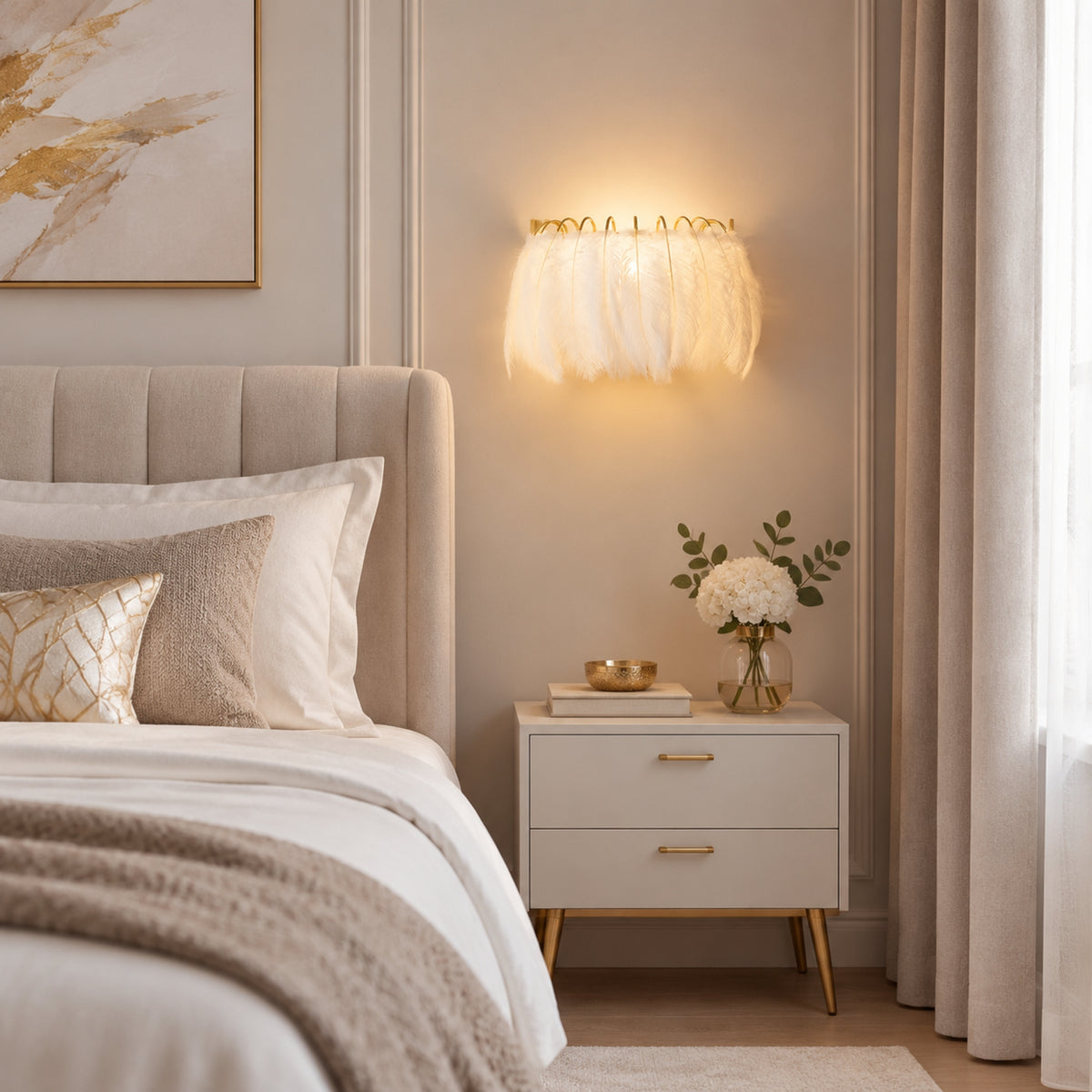 appliques murales pour chambre cote lit hollywood glam