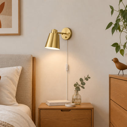 appliques murales pour chambre couleur doree design mid-century a brancher