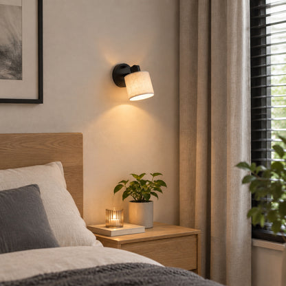 appliques murales pour chambre couleur noire scandia luminosite reglable