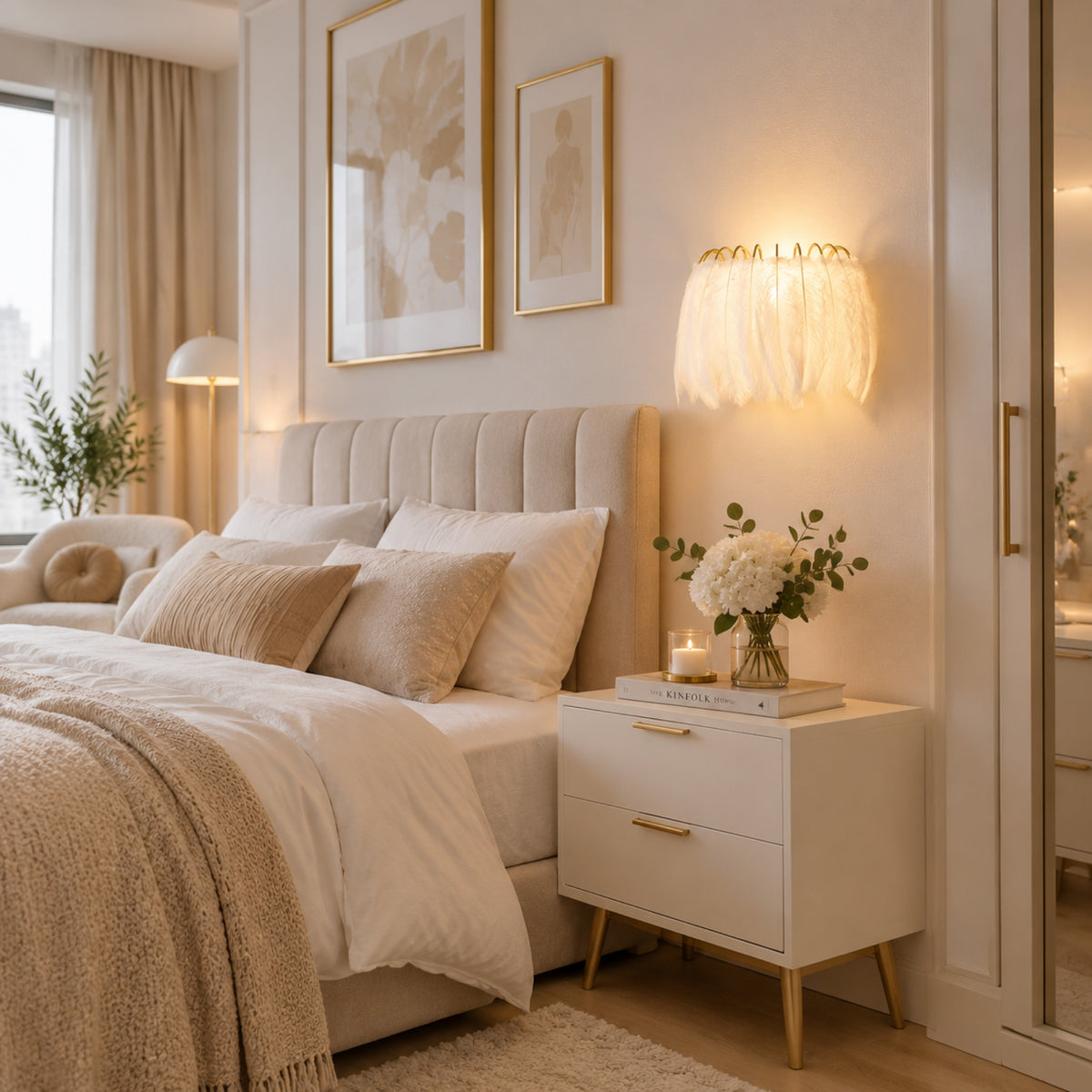 appliques murales pour chambre dessus chevet hollywood glam