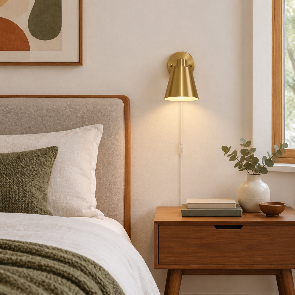 appliques murales pour chambre doree vue devant design mid-century a brancher