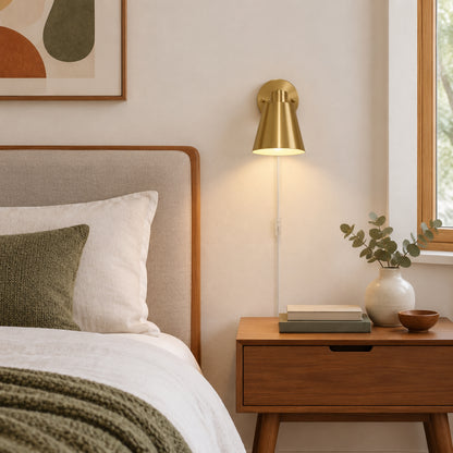 appliques murales pour chambre doree vue devant design mid-century a brancher