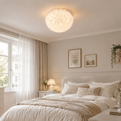 appliques murales pour chambre installee plafond plumes doie scandinave